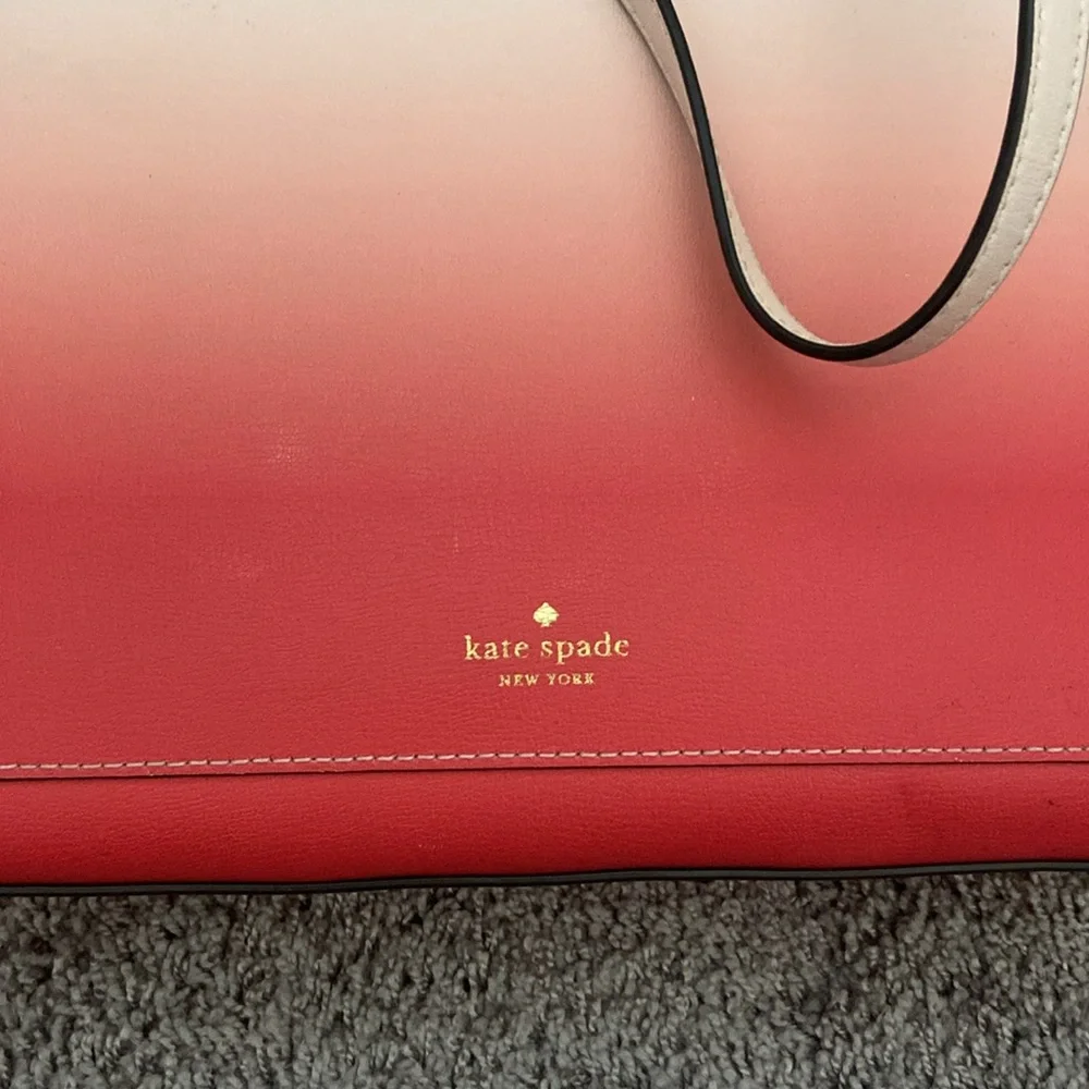 Kate Spade Adel Degrade Red Ombré Large Tote Bag